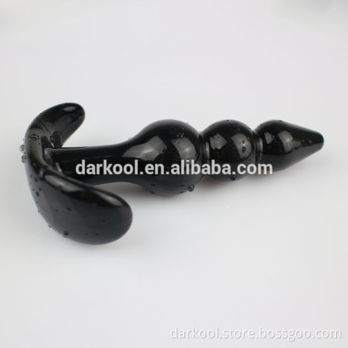 DN014/Wholesale Cheap TPE Women/Men Adult Sex Toy Anal Sex Butt Plug Black Beads